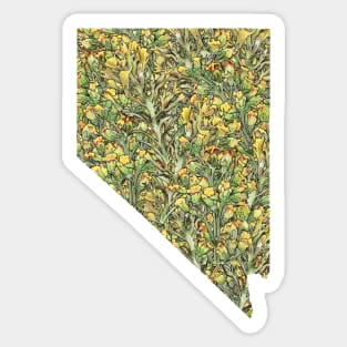 Nevada in Flowers Sticker
